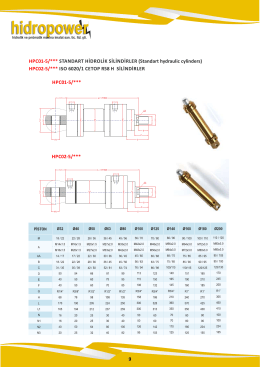 hpc01-5 standart hidrolik silidirler