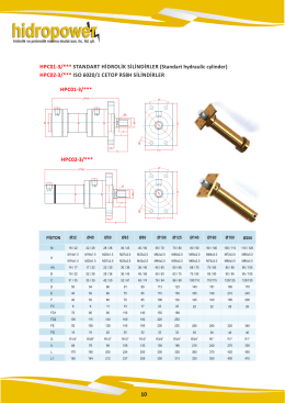 hpc01-3 standart hidrolik silidirler