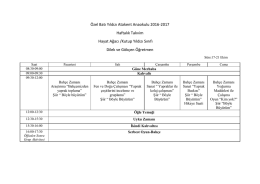 Özel Batı Yıldızı Atakent Anaokulu 2016