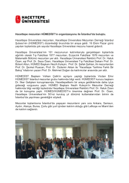 Devamı için... - Hacettepe Üniversitesi