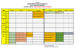 2016-2017 Güz Yarıyılı MAZERET SINAV Programı 2