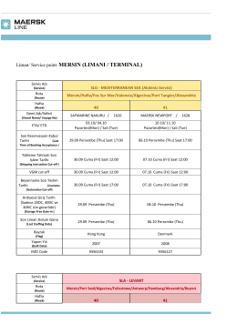 Liman/ Service point: MERSIN (LIMANI / TERMINAL)