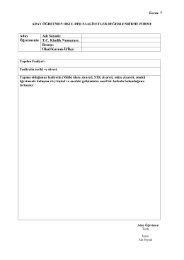 Okul/Kurum-İl/İl&ccedil;e