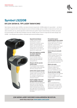 Symbol LS2208 Teknik Özellikleri