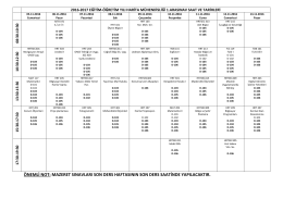 2017 eğitim &ouml;ğretim yılı harita m&uuml;hendisliği 1.arasınav saat ve tarihleri