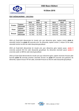 OSD Basın Bülteni 16 Ekim 2016