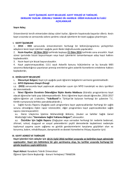 2016 Dikey Ge&ccedil;iş Sınavı (DGS)