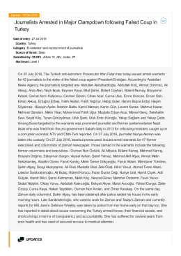 Journalists Arrested in Major Clampdown following Failed Coup in