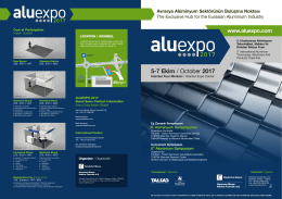 Aluexpo 2017 Broş&uuml;r