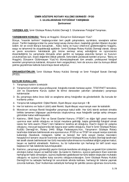 1 / 6 İZMİR G&Ouml;ZTEPE ROTARY KUL&Uuml;B&Uuml; DERNEĞİ