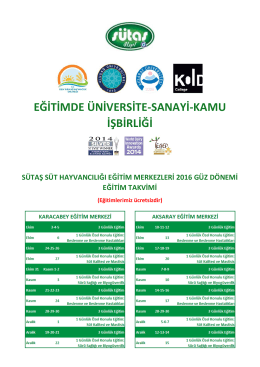 eğitim takvimi