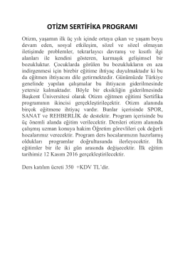 otizm sertifika programı - bedam