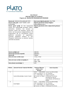 Yazılım Uygulamaları Testi