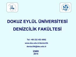 deni̇zci̇li̇k fak&uuml;ltesi̇ tanitimi