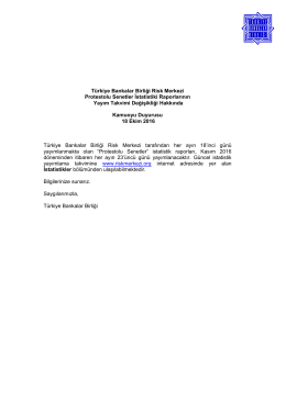 18.10.2016 T&uuml;rkiye Bankalar Birliği Risk Merkezi Protestolu Senetler