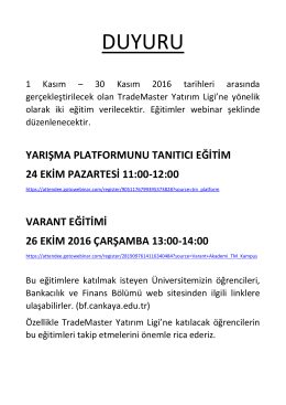 TradeMaster Yatırım Ligi Online Eğitim Duyurusunu G&ouml;rmek İ&ccedil;in