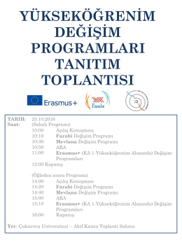 yüksekögrenım degısım programları tanıtım toplantısı