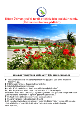 Üniversitemize hoş geldiniz! - Düzce Üniversitesi