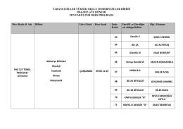 YABANCI DİLLER Y&Uuml;KSEK OKULU MODERN DİLLER BİRİMİ 2016