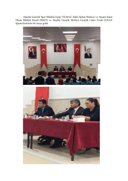 Akşehir Gençlik Spor Müdürü Eyüp YILMAZ, Halk Eğitim Merkezi ve