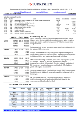 Forex Akşam B&uuml;lteni