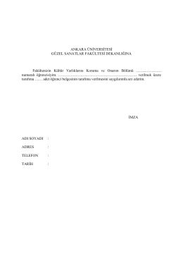 Öğrenci Belgesi Talep Dilekçesi - Güzel Sanatlar Fakültesi
