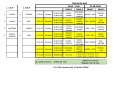 saha 1 saha 2 saha 1 saha 2 1. grup 2. grup toplam 28 maç