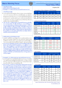 MacroMorning Focus ประจำวันที่ 18 ต.ค. 59