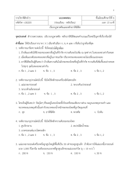แบบทดสอบ เรื่องกฎพาสคัลและหลักอาร คิมีดีส