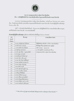 รายชื่อผู้มีสิทธิสอบ