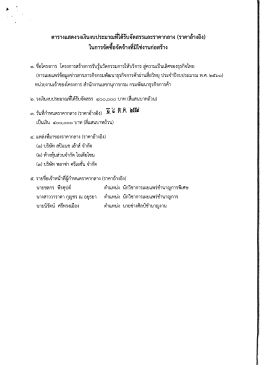 Page 1 ตารางแสดงวงเงินงบประมาณที่ได้รับจัดสรรและราคากลาง (ราคา