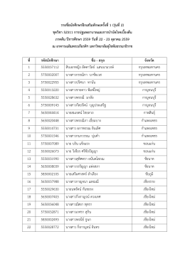 รายชื่อนักศึกษาฝึกเสริมทักษะครั้งที่ 1 (รุ่นที่ 2 )
