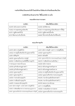 รายวิชาที่เทียบโอนได้ - สำนักบริหารและพัฒนาวิชาการ