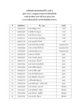 รายชื่อนักศึกษาฝึกเสริมทักษะครั้งที่ 1 (รุ่นที่ 3 )