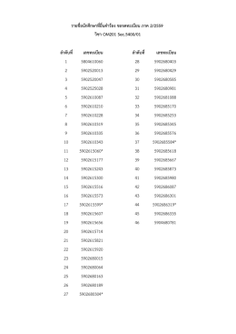 ลําดับที่ เลขทะเบียน ลําดับที่ เลขทะเบียน 1 58046100
