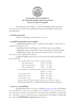 ประกาศคณะอักษรศาสตร์มหาวิทยาลัยศิลปากร เรื่อง รับสมัครคัดเลือกบุคคล