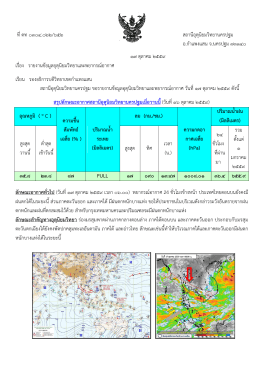 สรุปลักษณะอากาศสถานีอุตุนิยมวิทยานครปฐมเมื่อวานนี้
