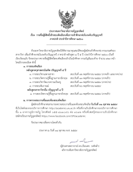 ประกาศมหาวิทยาลัยราชภัฏอุตรดิตถ์ เรื่อง ราย