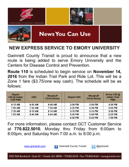 NEW EXPRESS SERVICE TO EMORY