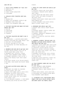 2006 경북 9급 1. 다음 중 사인의 공법행위로 볼 수 없는 것은? ① 영업