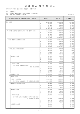 세 출 예 산 사 업 명 세 서