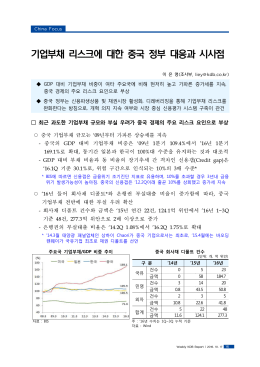 기업부채 리스크에 대한 중국 정부 대응과 시사점