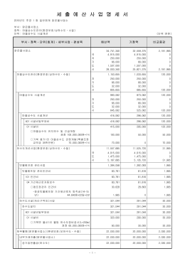 세 출 예 산 사 업 명 세 서