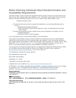 Notice Informing Individuals About Nondiscrimination and