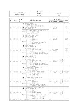 주 기간 공제 일수 교과진도 운영계획 수업 및 평가 비고 시간 수업형태