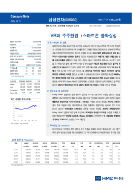 삼성전자(005930) VR과 주주환원 >스마트폰 불확실성