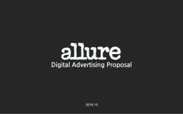 얼루어 디지털 광고 제안서 - (Allure Korea) 뷰티 라이프 스타일 잡지