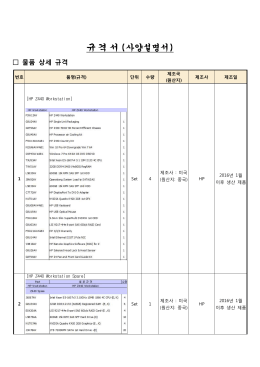 규격서.
