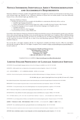 Notice Informing Individuals About Nondiscrimination and