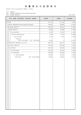 세 출 예 산 사 업 명 세 서